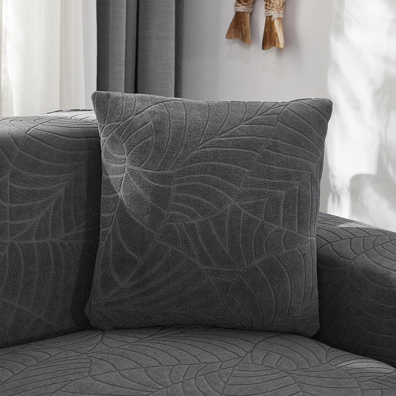 Funda de sofá rinconero impermeable gris antracita