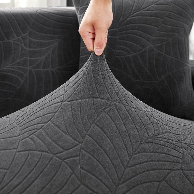 Funda de sofá rinconero impermeable gris antracita