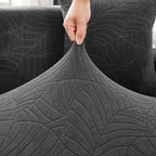 Funda de sofá rinconero impermeable gris antracita