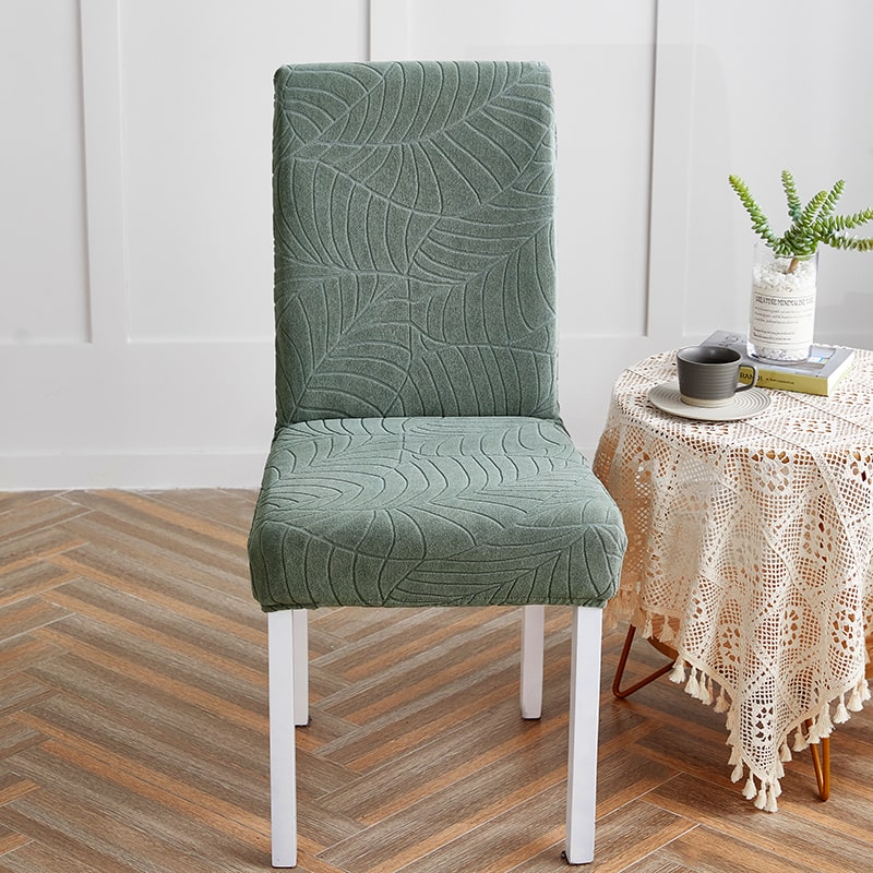 Funda de silla impermeable con hojas verde agua