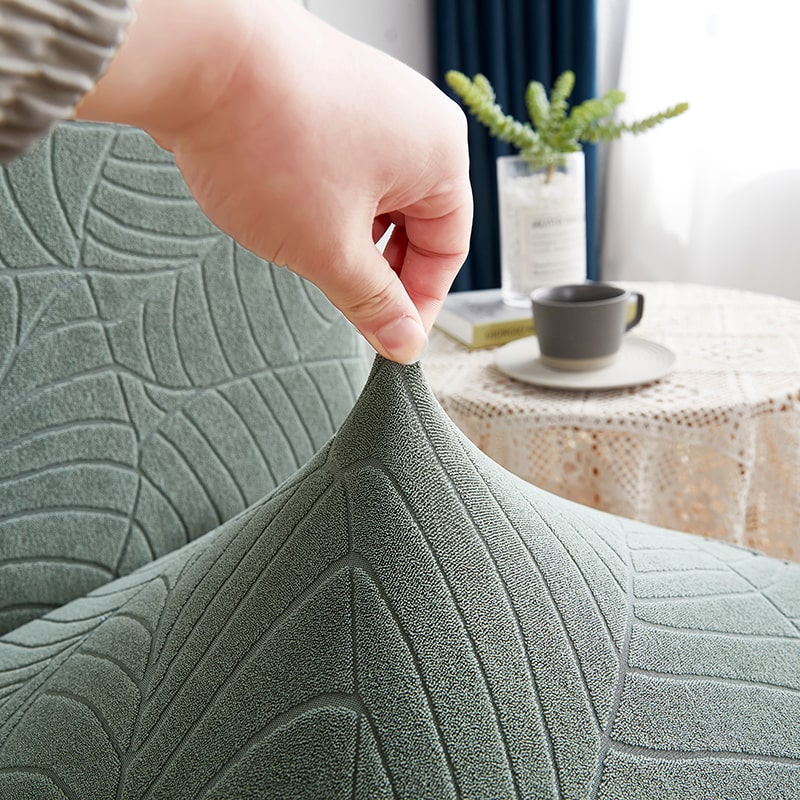 Funda de silla impermeable con hojas verde agua