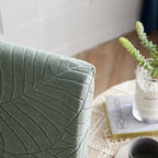 Funda de silla impermeable con hojas verde agua