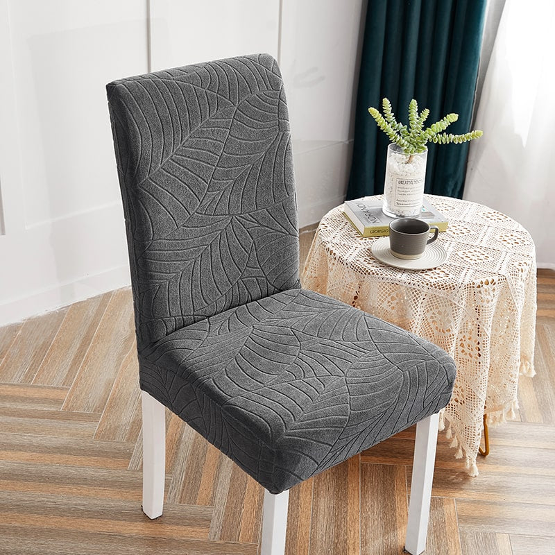Funda de silla impermeable con hojas gris antracita