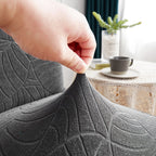 Funda de silla impermeable con hojas gris antracita