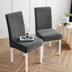 Funda de silla impermeable con hojas gris antracita