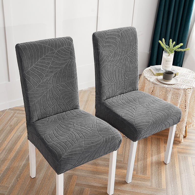 Funda de silla impermeable con hojas gris antracita