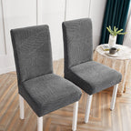 Funda de silla impermeable con hojas gris antracita