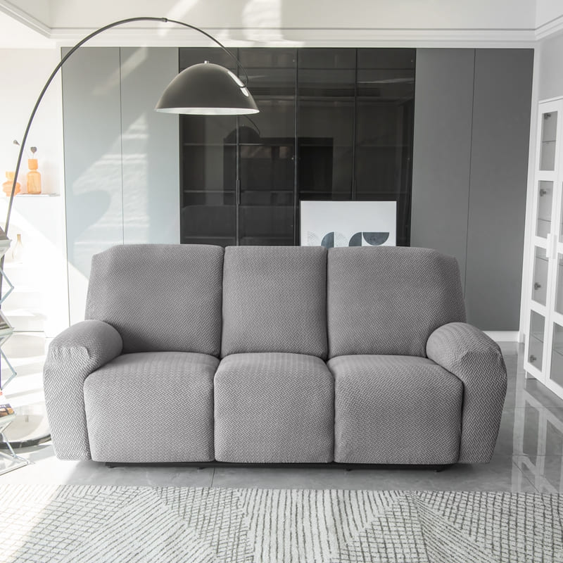 Funda de sofá reclinable de microfibra gris oscuro