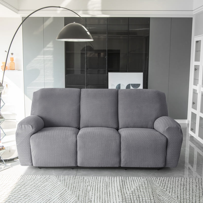 Funda de sofá reclinable de microfibra gris oscuro
