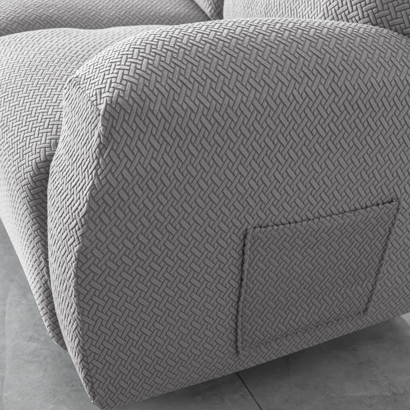 Funda de sofá reclinable de microfibra gris oscuro