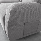 Funda de sofá reclinable de microfibra gris oscuro