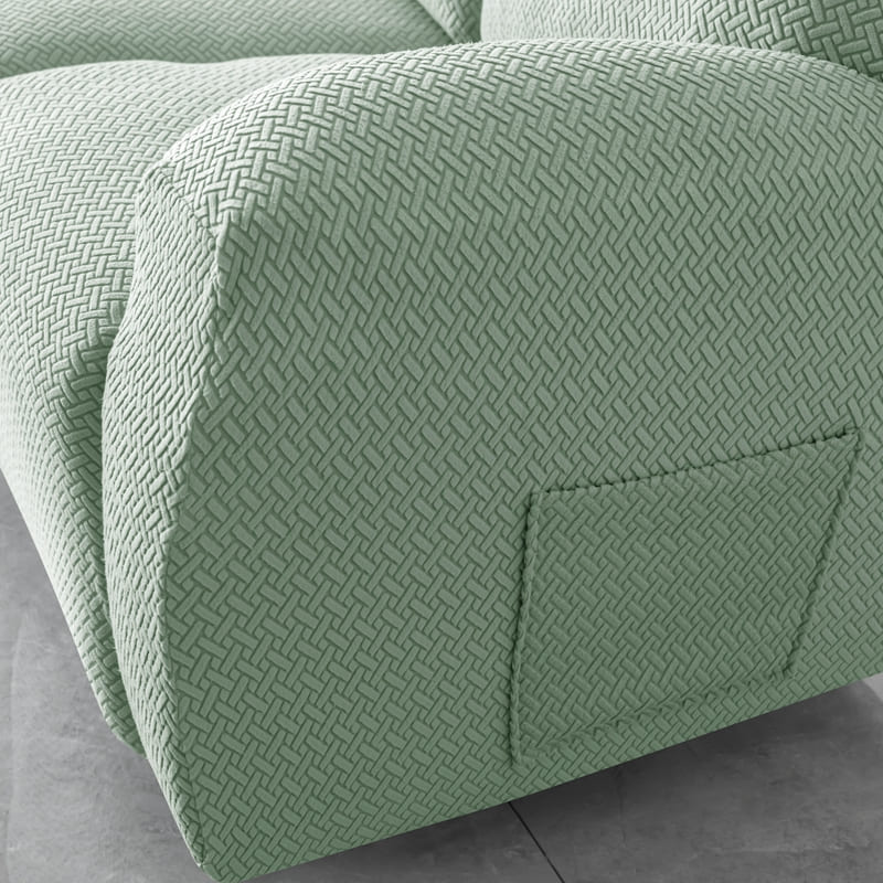 Funda de sofá reclinable de microfibra gris oscuro