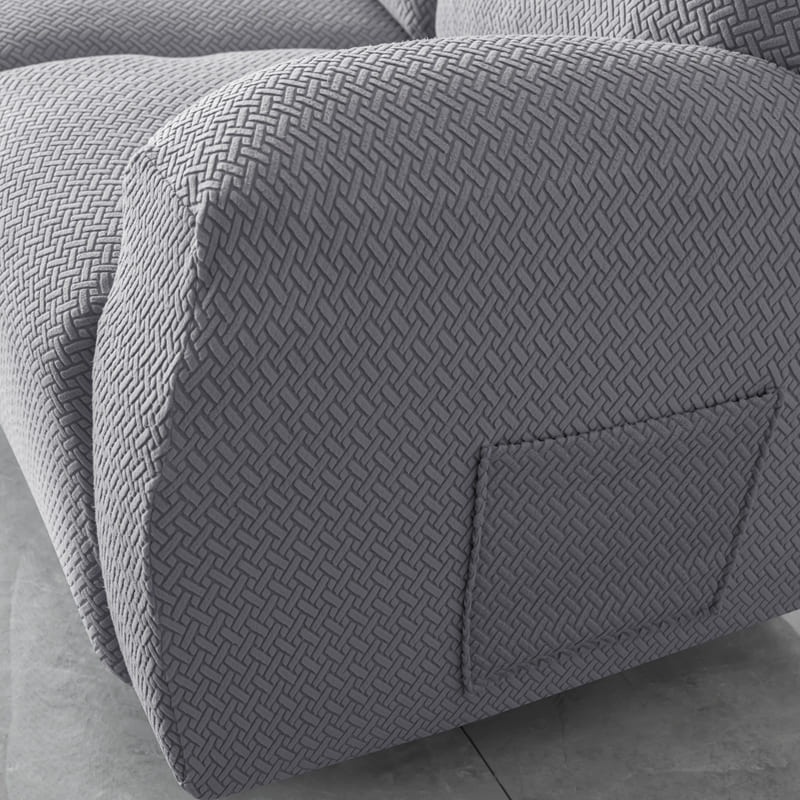 Funda de sofá reclinable de microfibra gris oscuro