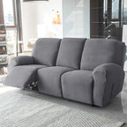 Funda de sofá reclinable de microfibra gris oscuro