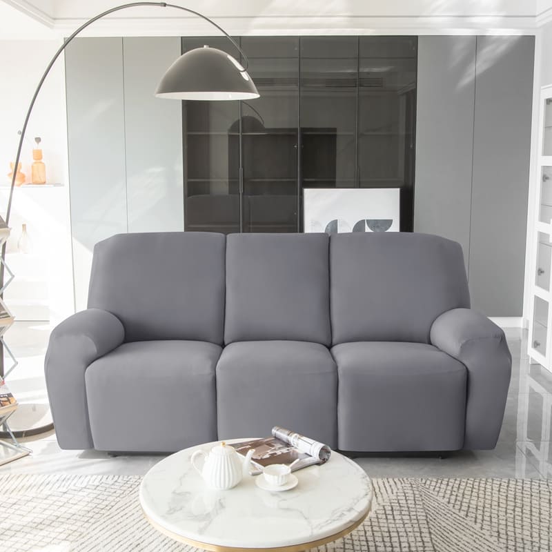 Funda de sofá reclinable gris