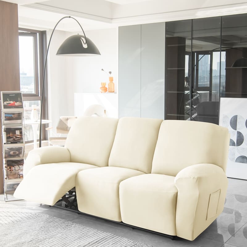 Funda de sofá reclinable color crema