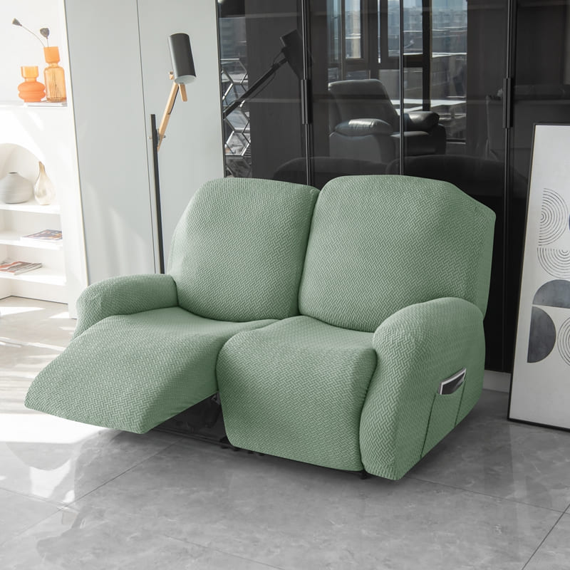 Funda de sofá reclinable de microfibra gris oscuro