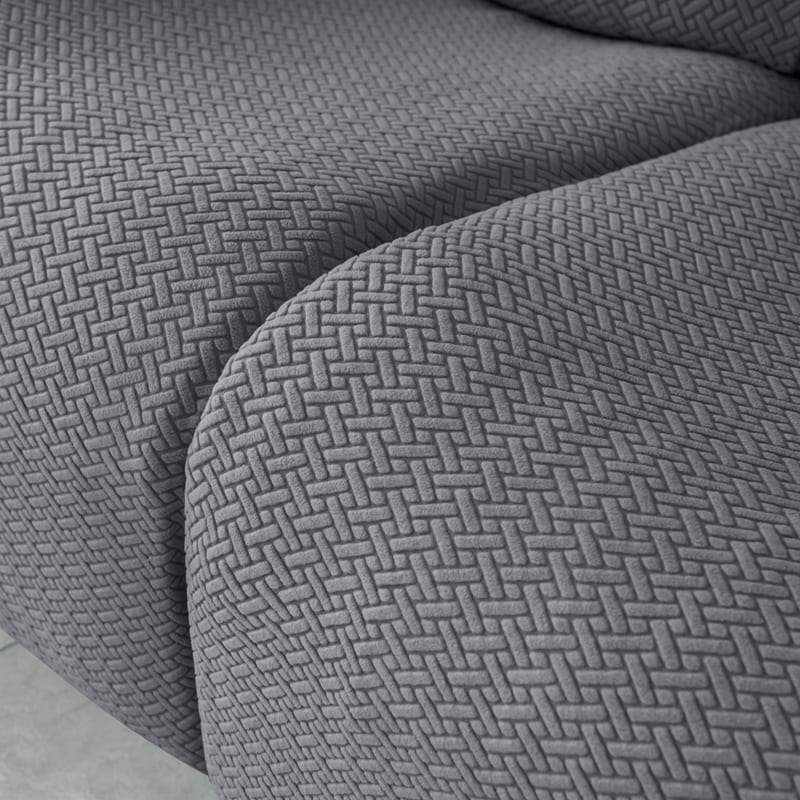 Funda de sofá reclinable de microfibra gris oscuro