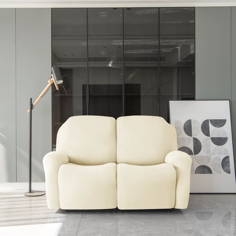 Funda de sofá reclinable color crema