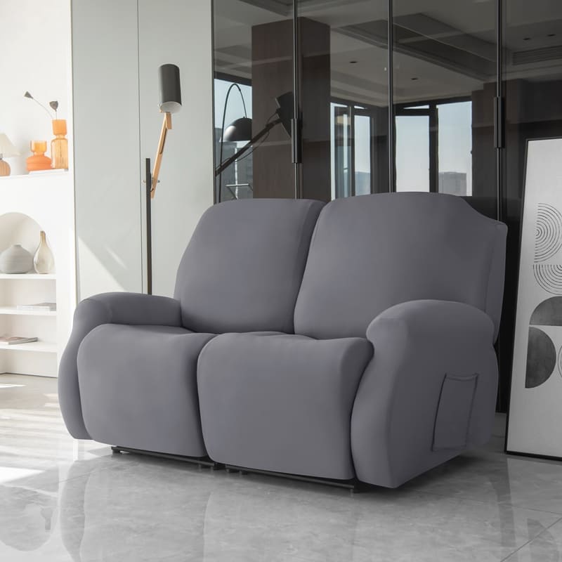 Funda de sofá reclinable gris