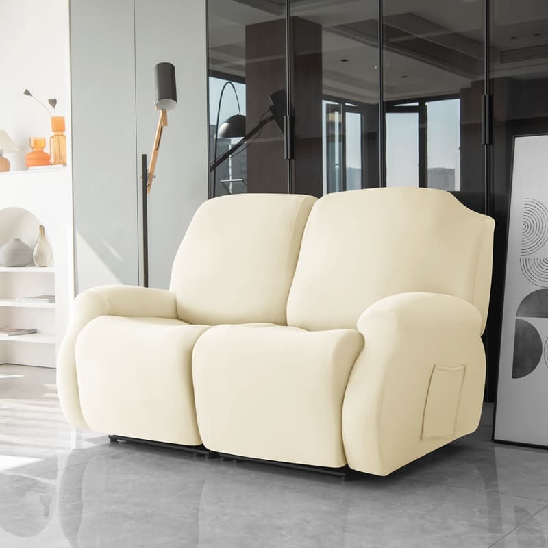 Funda de sofá reclinable color crema