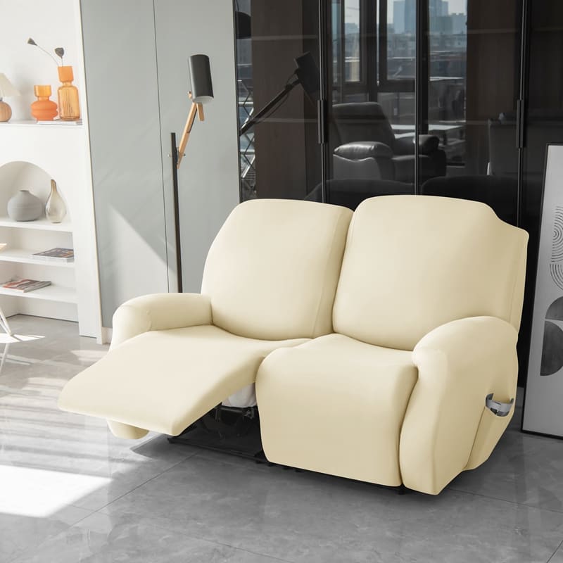 Funda de sofá reclinable color crema