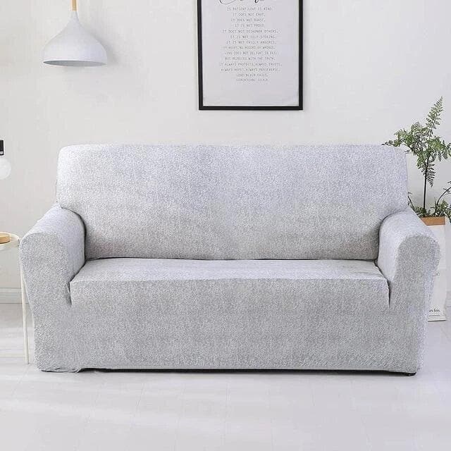 Funda de sofá gris texturizada