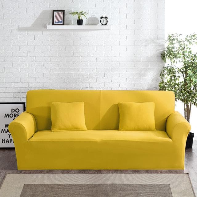 Funda de sofá amarillo mostaza