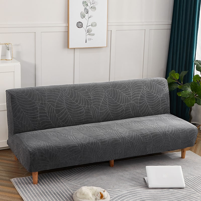 Funda impermeable para sofá cama Clic Clac Hoja gris antracita