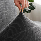 Funda impermeable para sofá cama Clic Clac Hoja gris antracita