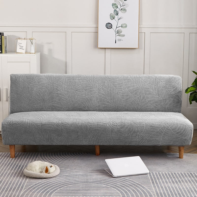 Funda impermeable para sofá cama clic-clac, hoja gris