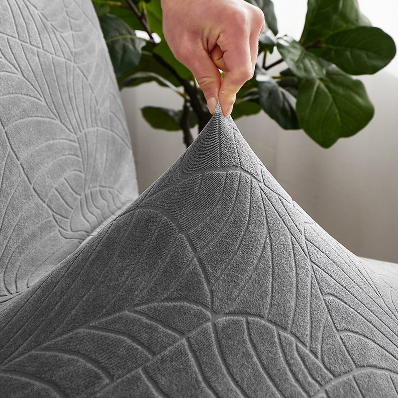 Funda impermeable para sofá cama clic-clac, hoja gris