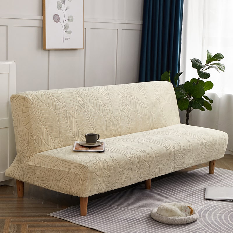 Funda Impermeable para Sofá Cama Clic Clac Hoja Beige