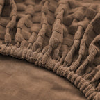 Funda de sofá rinconera de microfibra marrón