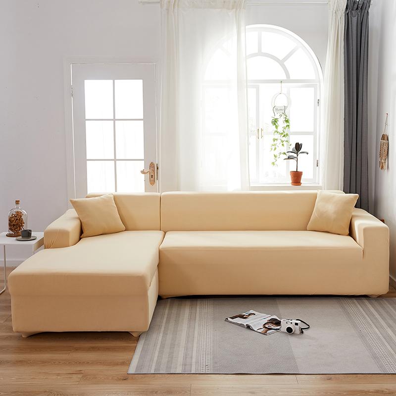 Funda de sofá esquinero beige