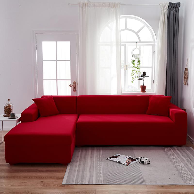Funda de sofá rinconero roja
