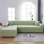 Funda de sofá rinconero verde agua