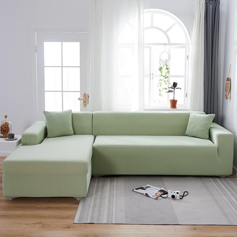 Funda de sofá rinconero verde agua