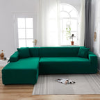 Funda para sofá rinconero verde abeto