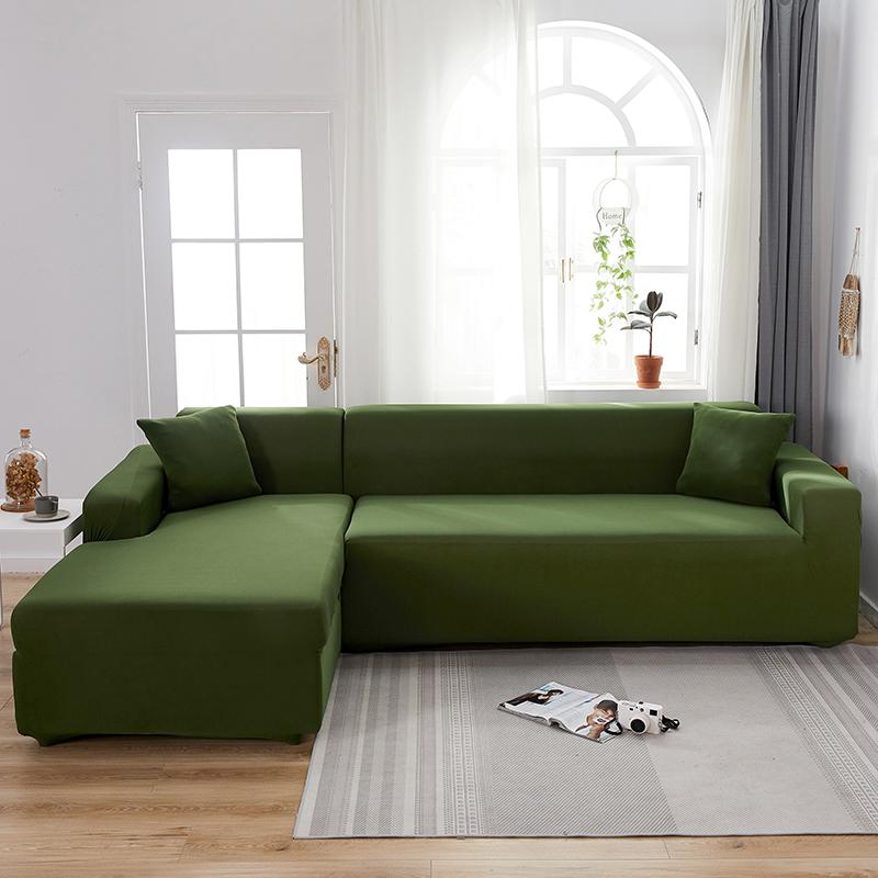 Funda de sofá esquinero verde