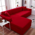 Funda de sofá rinconero roja