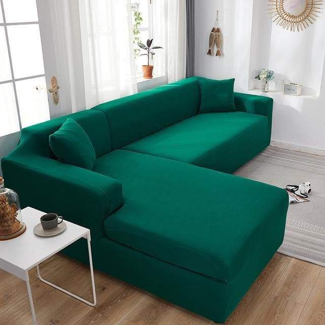 Funda para sofá rinconero verde abeto