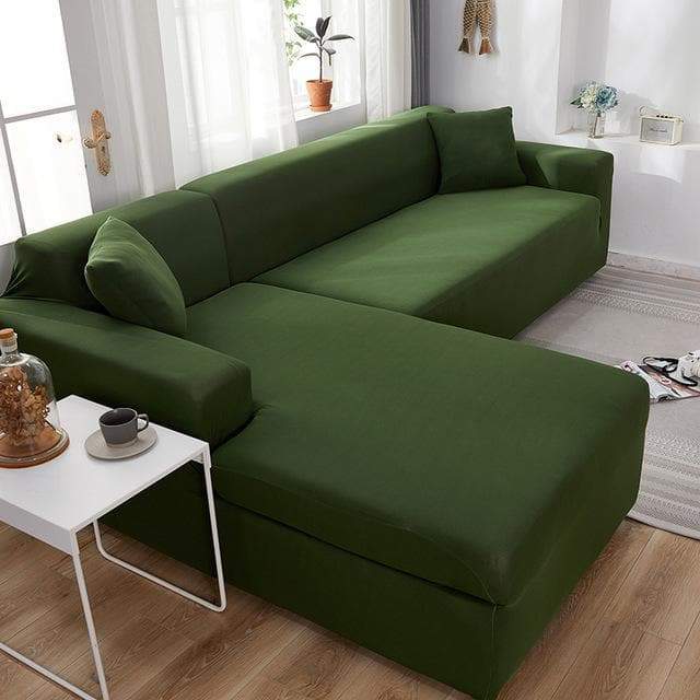 Funda de sofá esquinero verde