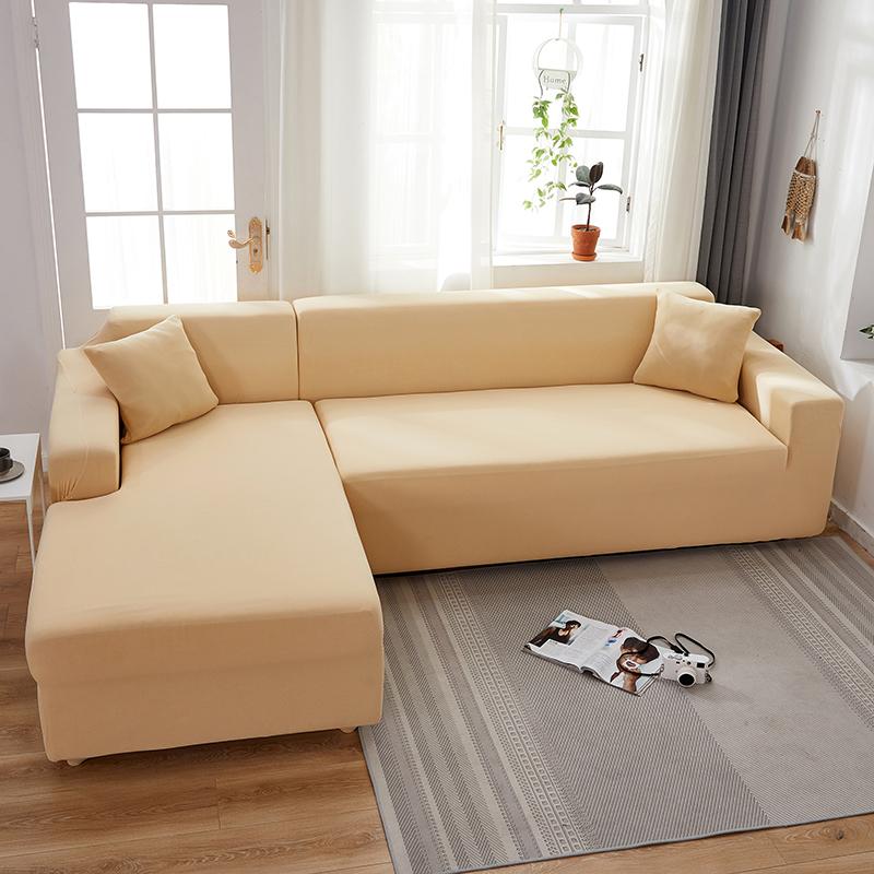 Funda de sofá esquinero beige