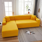 Funda para sofá esquinero amarillo mostaza