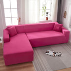 Funda para sofá esquinero rosa chicle