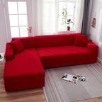 Funda de sofá rinconero roja