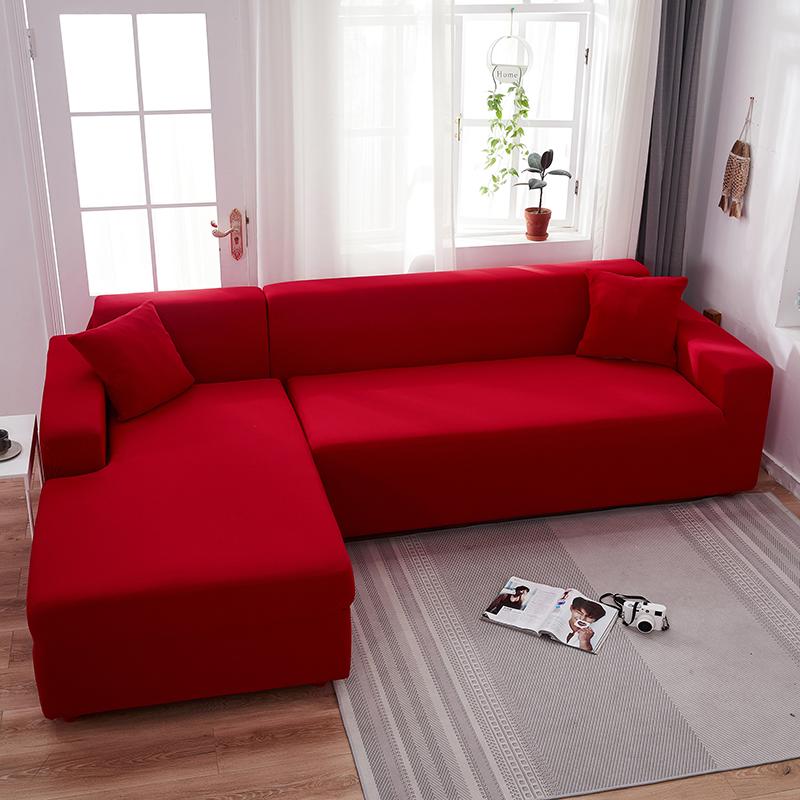 Funda de sofá rinconero roja