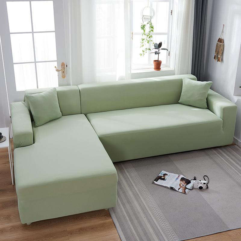 Funda de sofá rinconero verde agua