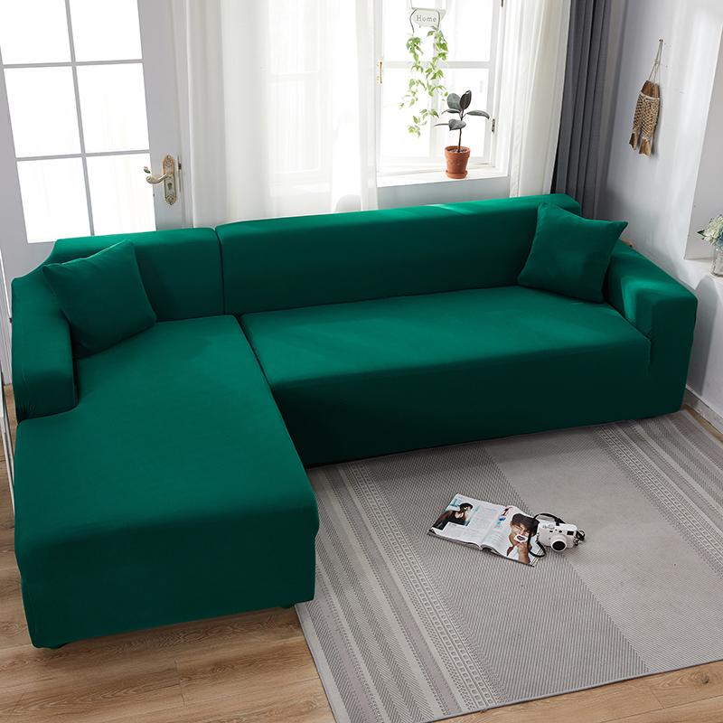 Funda para sofá rinconero verde abeto